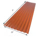 Roof Panel 26 in. x 8 ft. Corrugated Foam Polycarbonate Red Brick