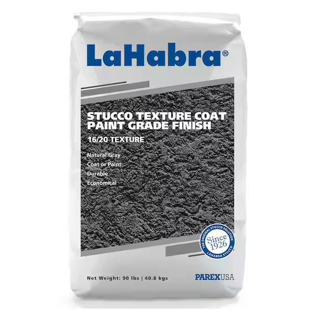 Stucco Texture Coat 16/20 Gray (90 lb.) LaHabra