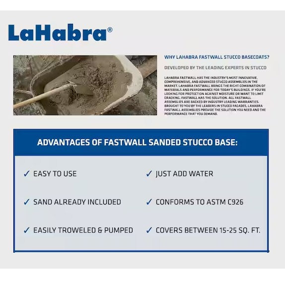 Stucco Base Gray 1-Cost Fast Setting (80 lb.) LaHabra