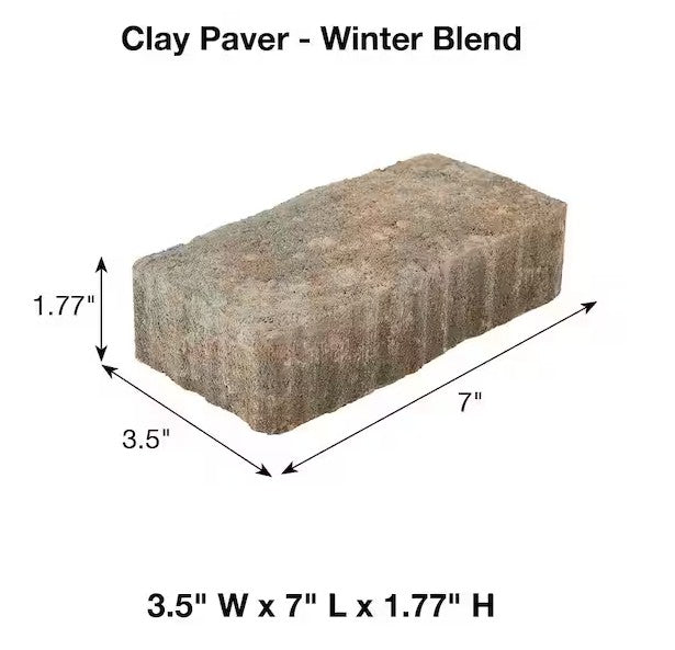 Paver 3-1/2 in. x 7 in. x 1-3/4 in. Winter Blend Concrete