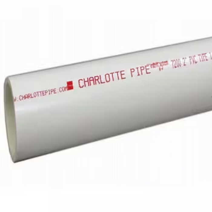 PVC Pipe  4 in. x 10 ft. Schedule 40 DWV