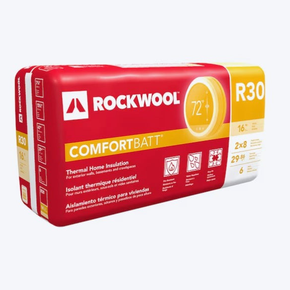 Stone Wool Insulation Batt R-23 7-1/4 in. x 15-1/4 in. x 47 in. (29.9 sq. ft.) Comfort Batt 