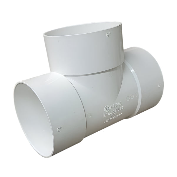 Tee PVC 6 in. S&D 1

