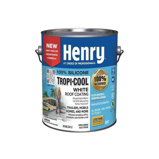 Roof Coating Silicone 887 Reflective Tropi-Cool White 0.9 gal.