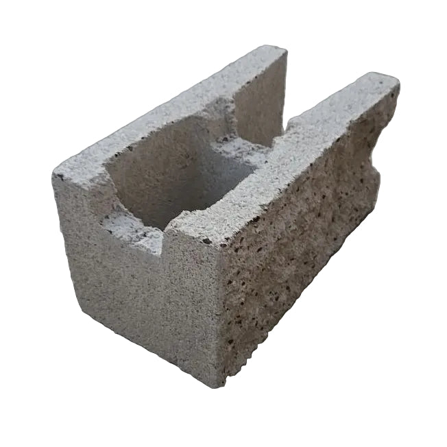 Wall Block 8 in. x 8 in. x 16 in. Bond Beam Grey S2S Split Concrete