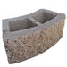 Wall Block 8 in. x 8 in. x 16 in. Tan S1S Split 2 ft Radius Concrete