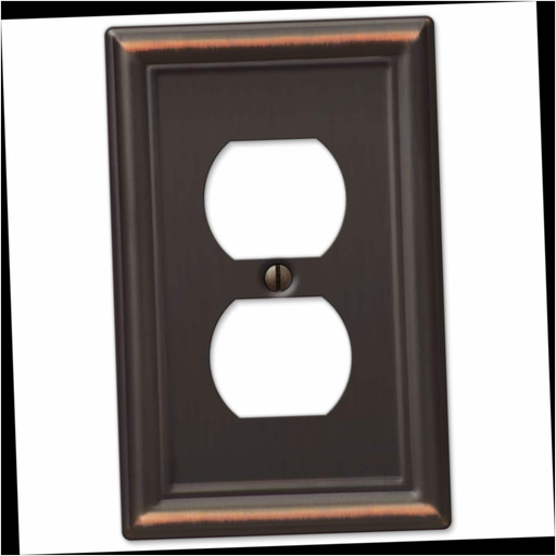 Wall Plate 1 Gang Duplex Steel - Aged Bronze