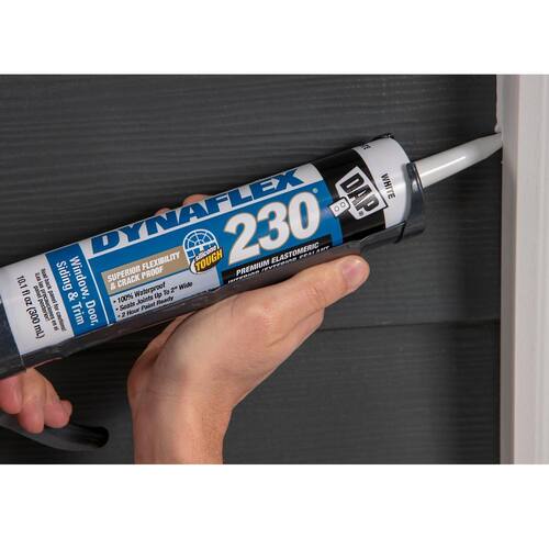 Elastomeric Sealant, Dynaflex 230, Premium, Almond, Exterior/Interior, Window, Door and Trim, 10.1 oz.