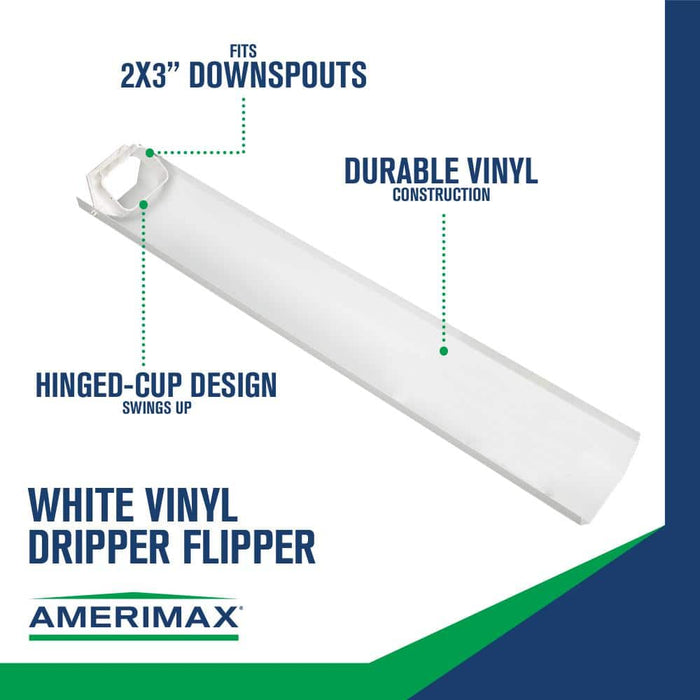 Rain Diverters 2 in. x 3 in. Downspout Extension Vinyl White