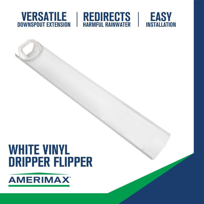 Rain Diverters 2 in. x 3 in. Downspout Extension Vinyl White