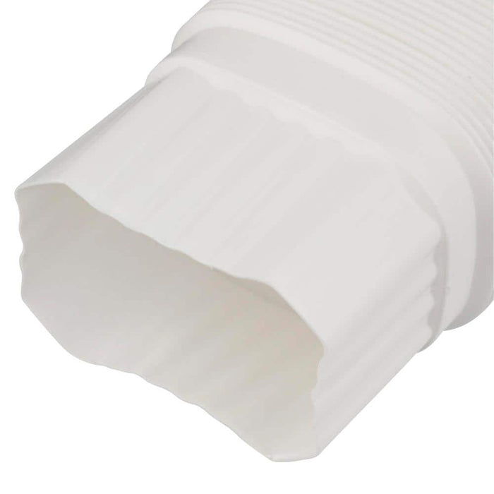 Gutter Elbow-Flex 2 in. x 3 in. Downspout PVC White