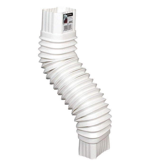 Gutter Elbow-Flex 2 in. x 3 in. Downspout PVC White