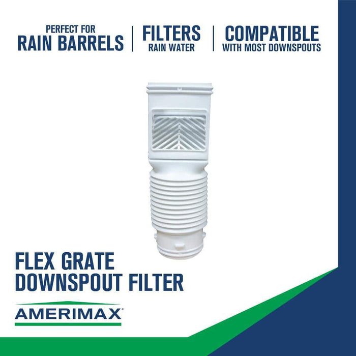 Rain Diverters 3 in. x 4 in. Downspout Filter PVC White