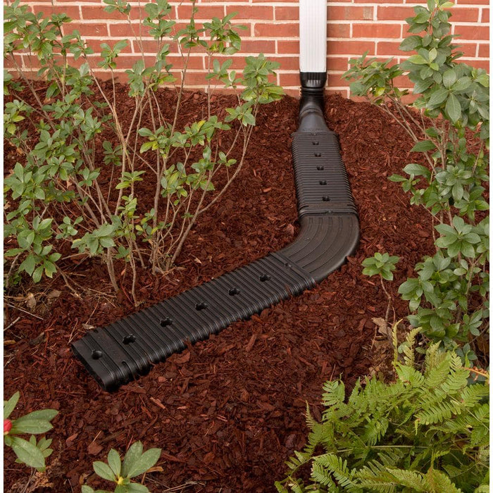 Rain Diverters 3 in. x 4 in. x 24 in. Downspout Extension Vinyl Black