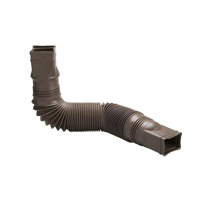 Rain Diverters 3 in. x 4 in. x 24 in. Downspout Extension PVC Brown