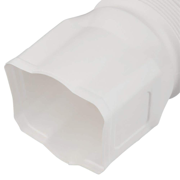 Rain Diverters 3 in. x 4 in. Downspout Adapter Vinyl White