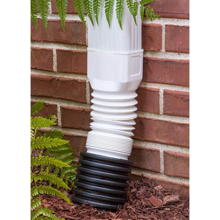 Rain Diverters 3 in. x 4 in. Downspout Adapter Vinyl White