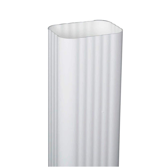 Rain Diverters 2 in. x 3 in. x 10 ft. Downspout Vinyl White