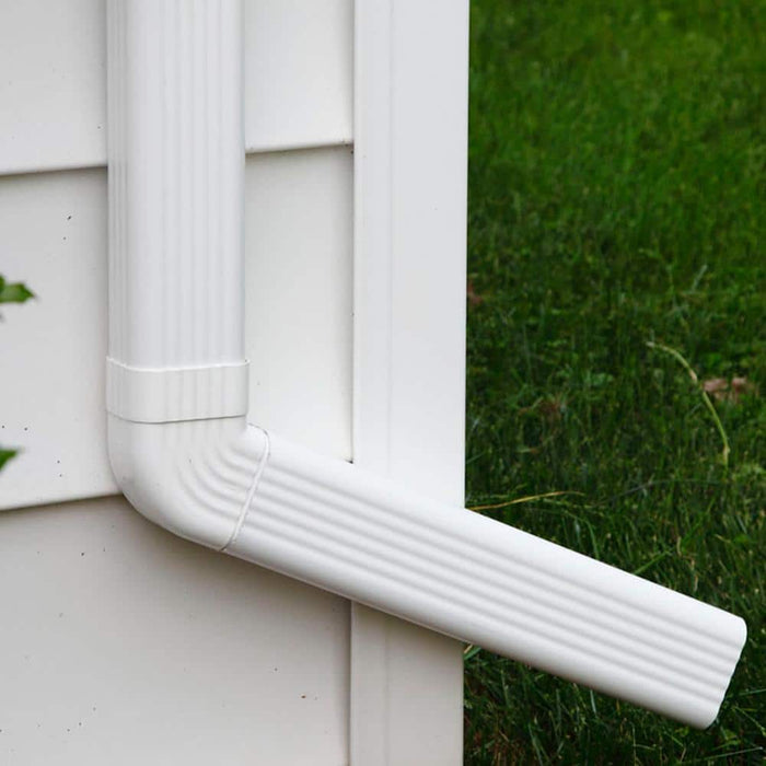 Rain Diverters 2 in. x 3 in. x 15 n. Downspout Extension Vinyl White