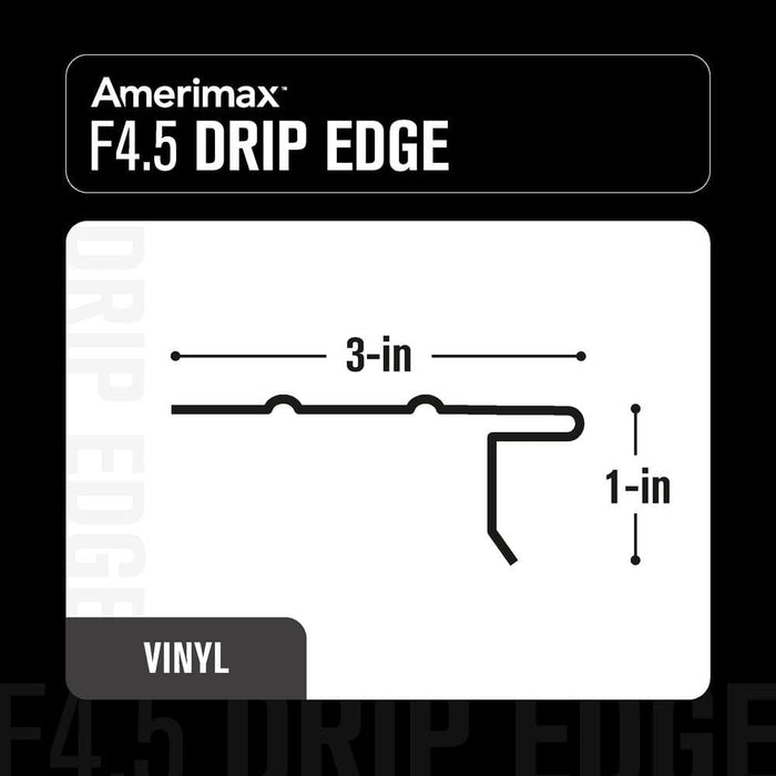 Drip Edge Flashing 3 in. x 10 ft. Vinyl White 23-Gauge