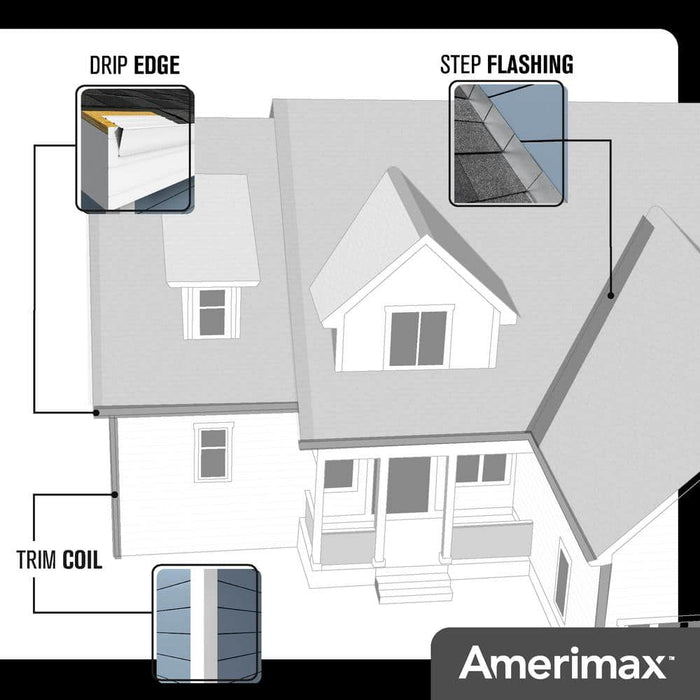 Drip Edge Flashing 3 in. x 10 ft. Vinyl White 23-Gauge