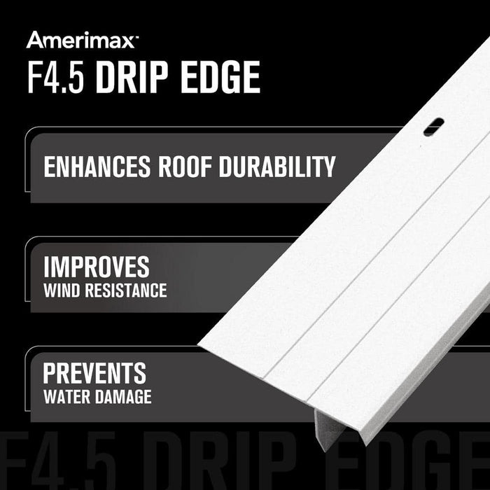 Drip Edge Flashing 3 in. x 10 ft. Vinyl White 23-Gauge