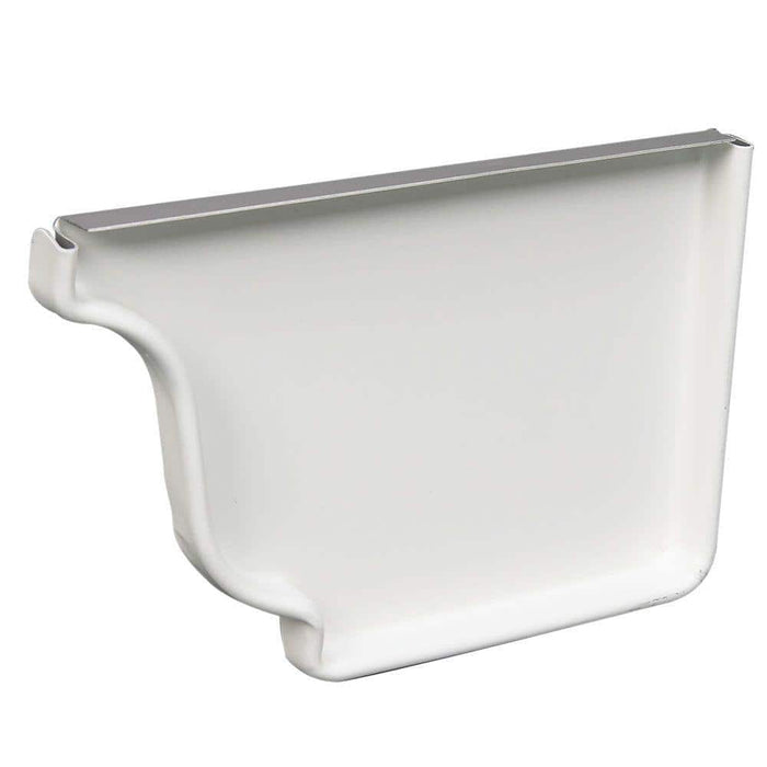 Gutter Clips 5 in. Right End Cap Aluminum White