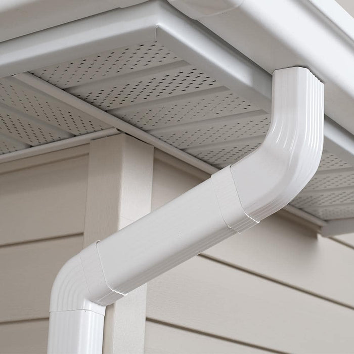 Gutter Elbow-A-B 2 in. x 3 in. Downspout Vinyl White