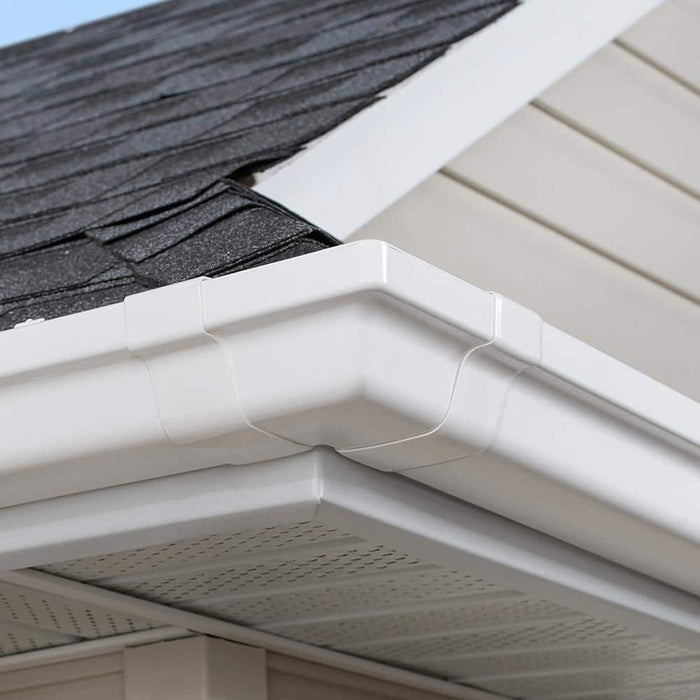 Gutter Outside Miter 5 in. Vinyl White