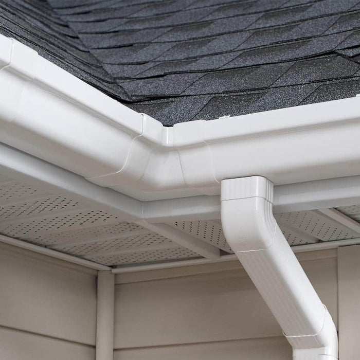 Gutter Inside Miter 5 in. Corner Vinyl White