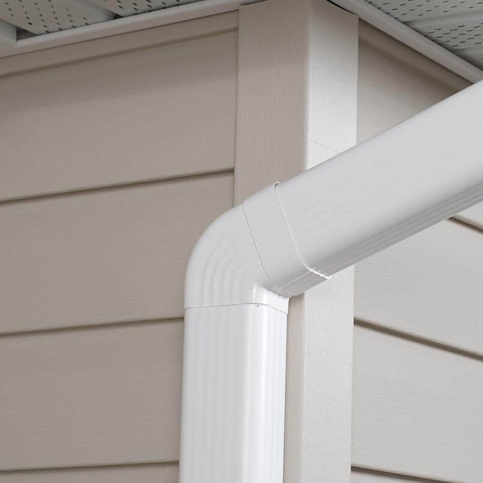 Gutter Elbow-B 2 in. x 3 in. Downspout Vinyl White