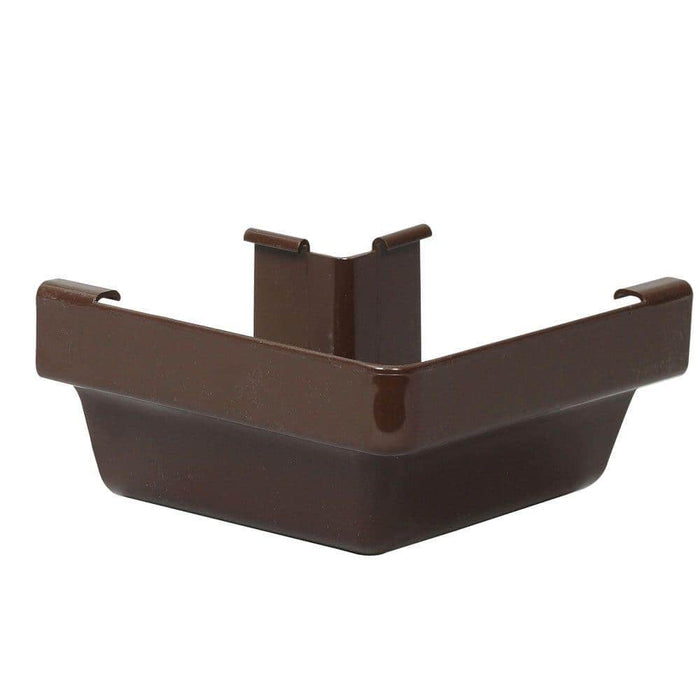 Gutter Outside Miter 5 in. Vinyl Brown