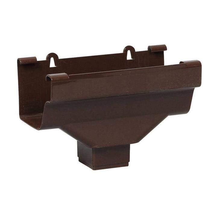 Gutter Outlet 5 in. with 2 in. x 3 in. Drop Outlet Vinyl Brown