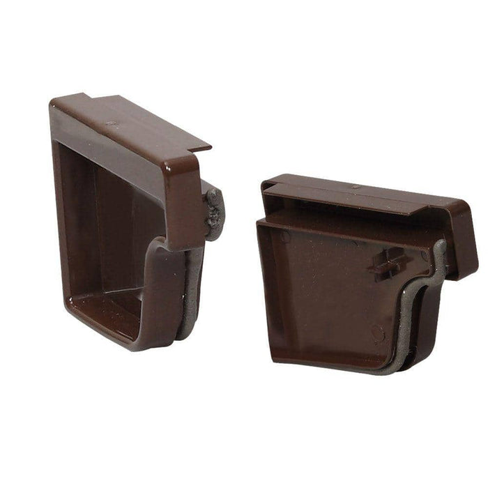 Gutter Clips 5 in. End Cap Vinyl Brown