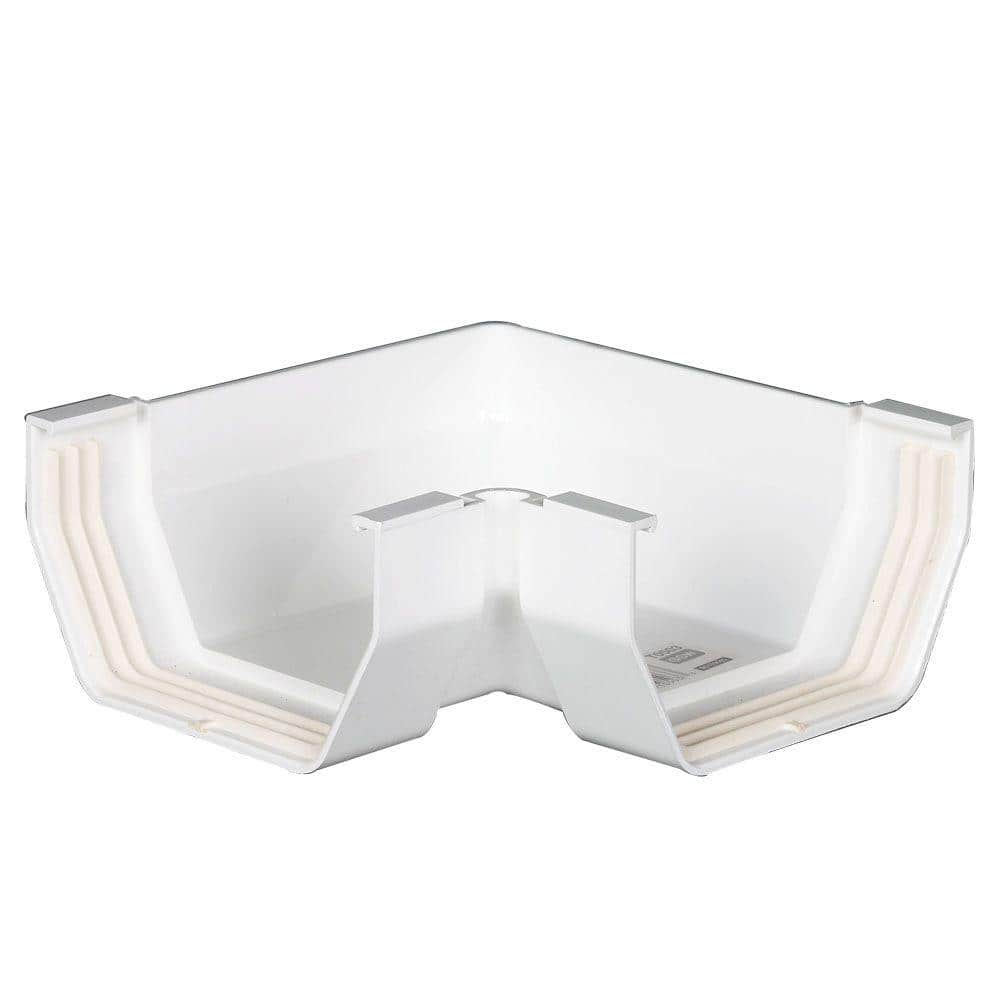 Gutter Outside Miter 4 in. Vinyl White Same-Day Delivery