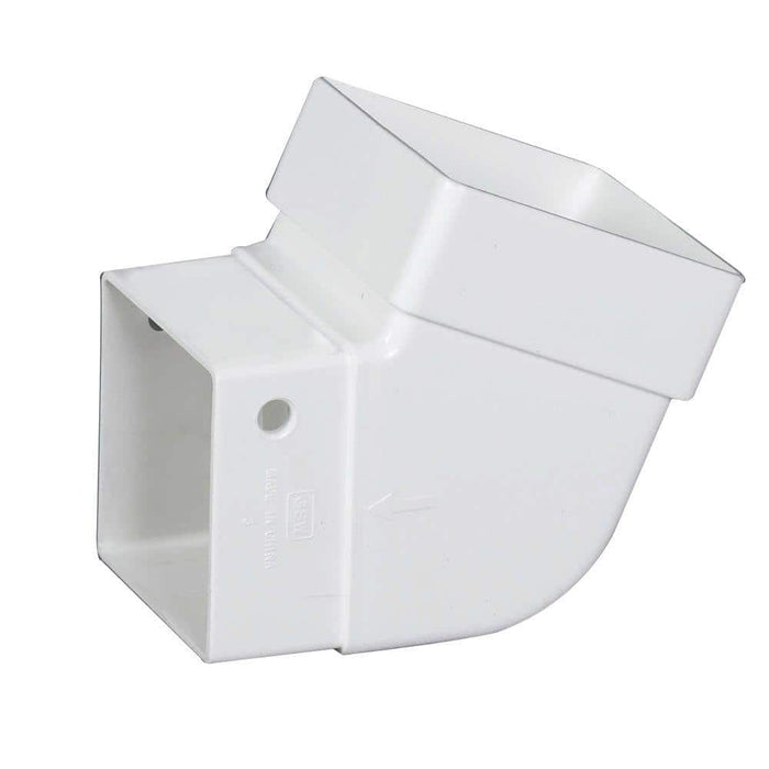 Gutter Elbow 2 in. x 2 in. Downspout Vinyl White