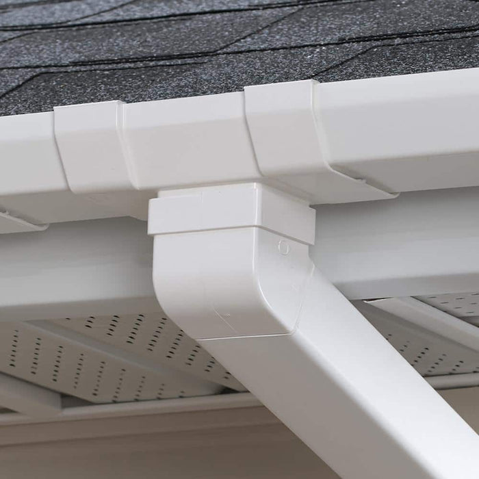 Gutter Elbow 2 in. x 2 in. Downspout Vinyl White