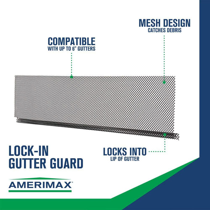 Gutter Guard Mesh 6 in. x 3 ft. Steel Black