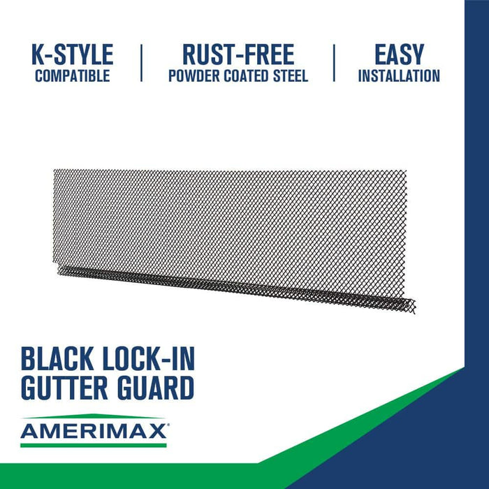 Gutter Guard Mesh 6 in. x 3 ft. Steel Black