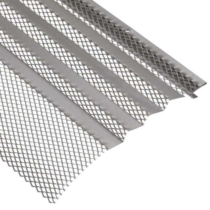 Gutter Guard Mesh 7 in. x 3 ft. Steel Black Grey