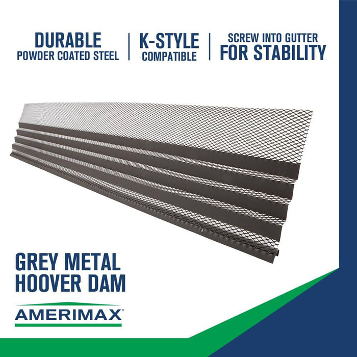 Gutter Guard Mesh 7 in. x 3 ft. Steel Black Grey