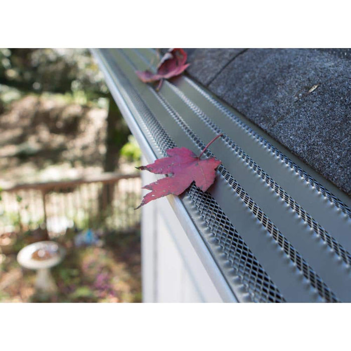 Gutter Guard Mesh 7 in. x 3 ft. Steel Black Grey