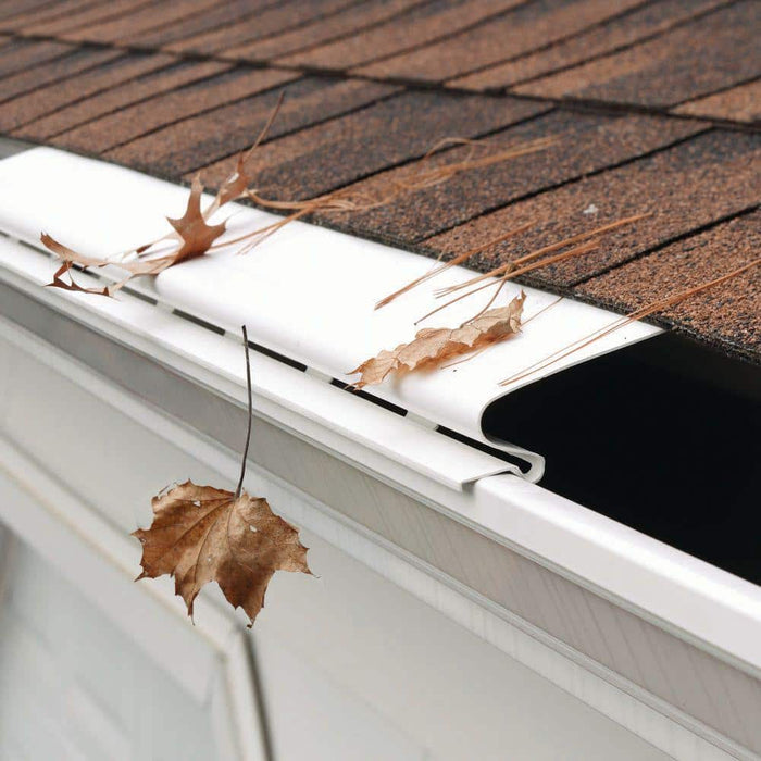 Gutter Guard 6-9/10 in. x 3 ft. Solid Vinyl White