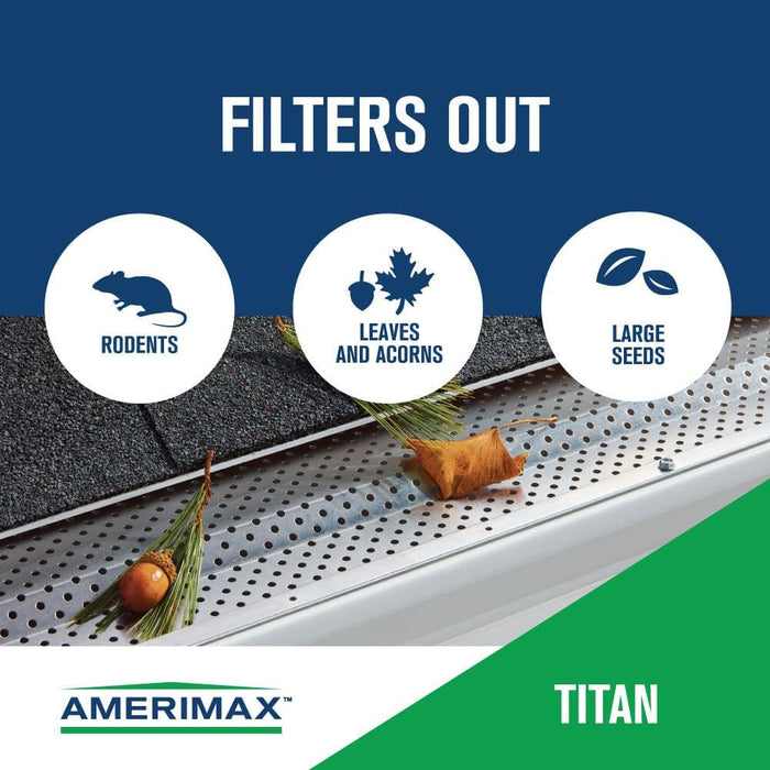 Gutter Guard Mesh 5 in. x 3 ft. Titan Aluminum Mill Finish