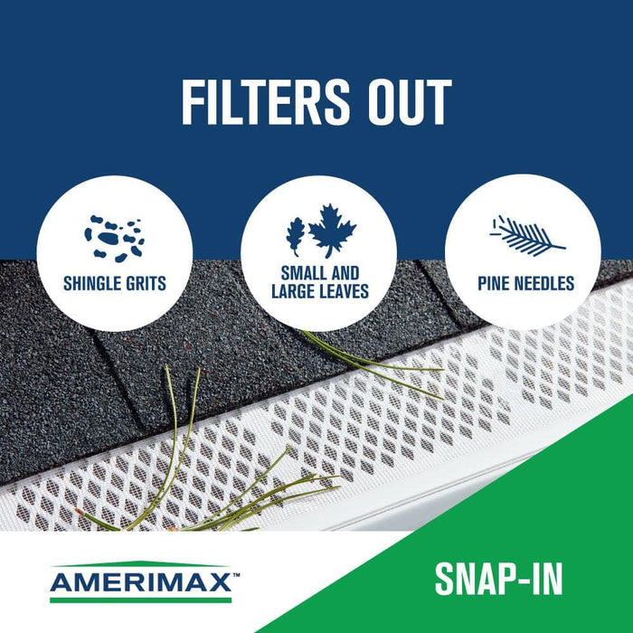 Gutter Guard Micro-Mesh 6-1/4 in. x 3 ft. Vinyl White