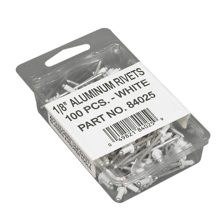 Gutter Screws 1/8 in. Aluminum Rivets White (100-Pack)