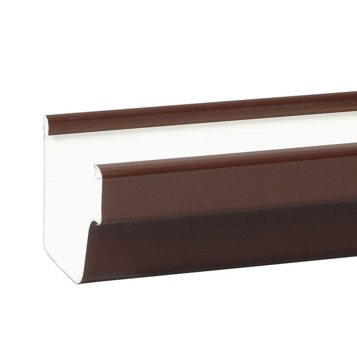 Gutter 5 in. x 10 ft. Style-K Vinyl Brown