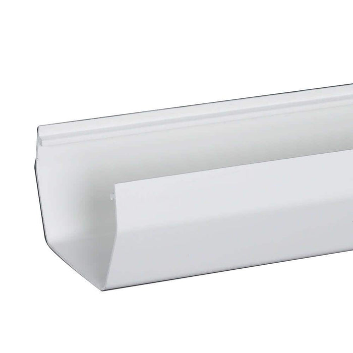 Gutter 4 in. x 10 ft. U-Style Vinyl White