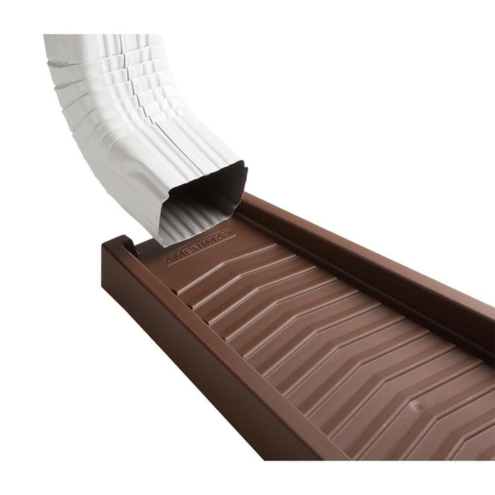 Pvc Splash Block Gutter Splash Blocks 24 in. PVC Brown Same-Day Delivery