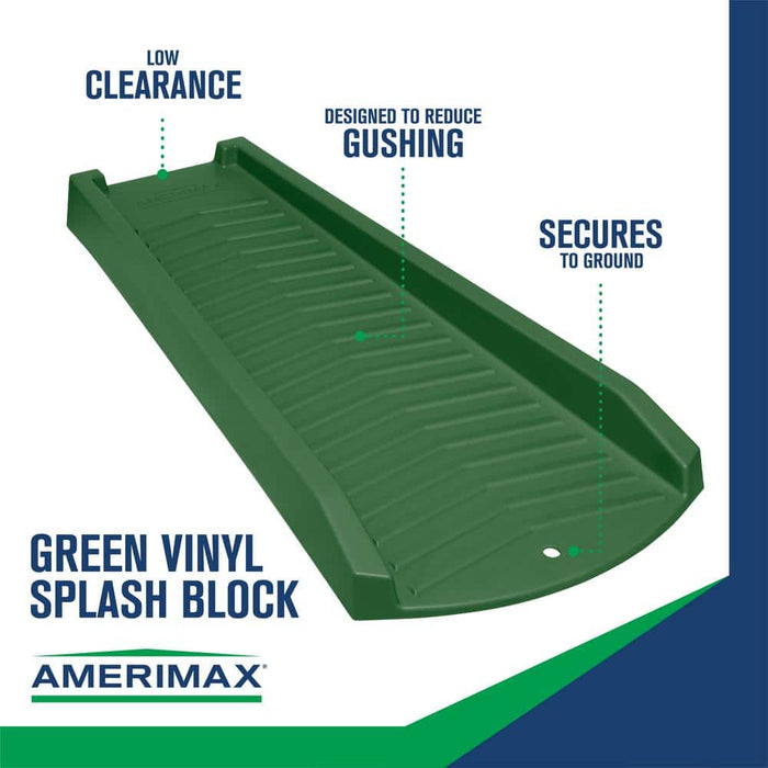 Gutter Splash Blocks 24 in. Vinyl Green